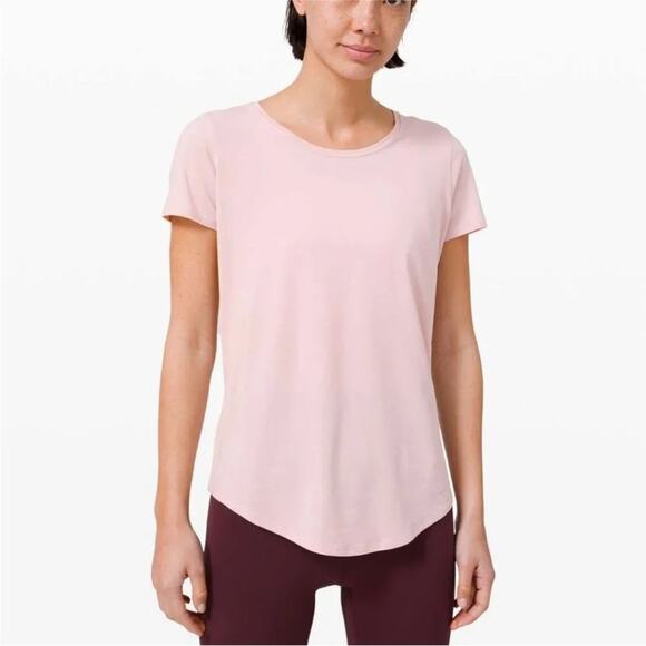 Lululemon Love Crew Caspian Pink Tee Short Sleeve T Shirt Yoga SIZE 6 - Picture 1 of 10